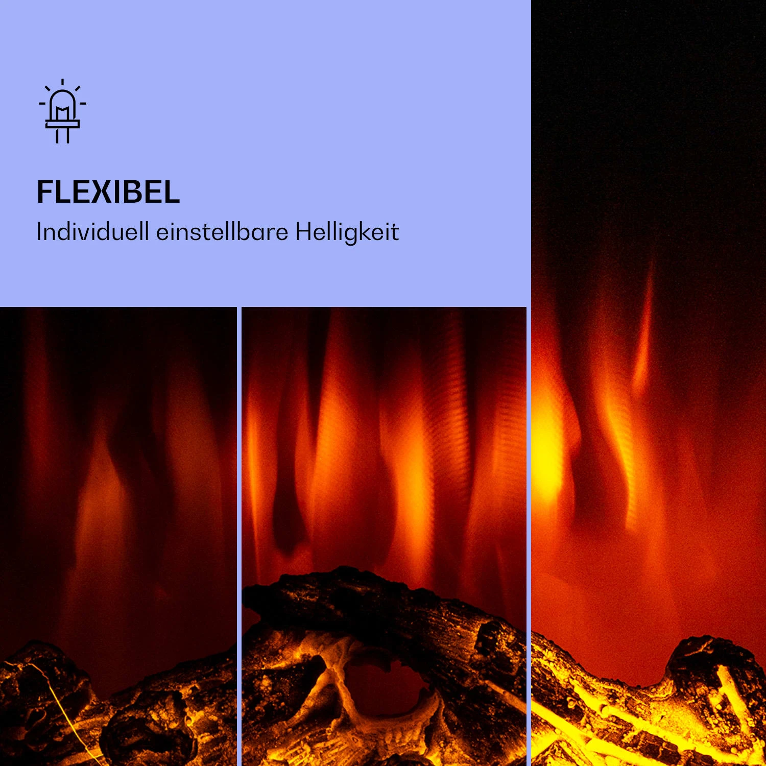 Klarstein Lamington Elektrokamin 2000 W LED-Flammen Heizlüfter Timer Ambientelicht Klarstein Lamington Elektrokamin 2000 W LED-Flammen Heizlüfter Timer Ambientelicht -Klarstein Verkaufs 10038005 de 0004 logo