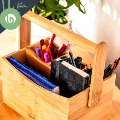 Schreibtischorganizer Tragegriff 4 Fächer 22,5x12x17cm Bambus 3 Schreibtischorganizer Tragegriff 4 Fächer 22,5x12x17cm Bambus -Klarstein Verkaufs 10038011 yy 0004 logo