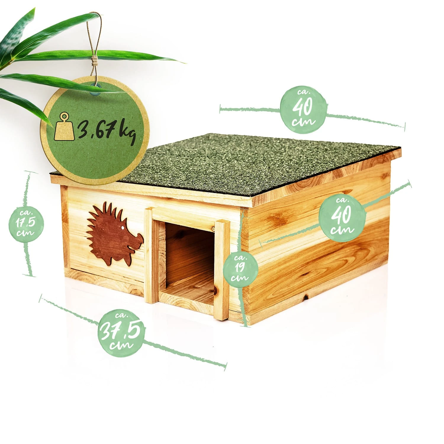 Igelhaus Futterhaus Überwinterung 2 Kammern Tannenholz unbehandelt Igelhaus Futterhaus Überwinterung 2 Kammern Tannenholz Unbehandelt -Klarstein Verkaufs 10038027 yy 0007 logo