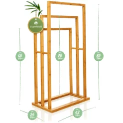 Handtuchhalter 3-fache Handtuchstange 42x80x24 Cm Treppenoptik Bambus 5 Handtuchhalter 3-fache Handtuchstange 42x80x24 Cm Treppenoptik Bambus -Klarstein Verkaufs 10038030 yy 0006 logo