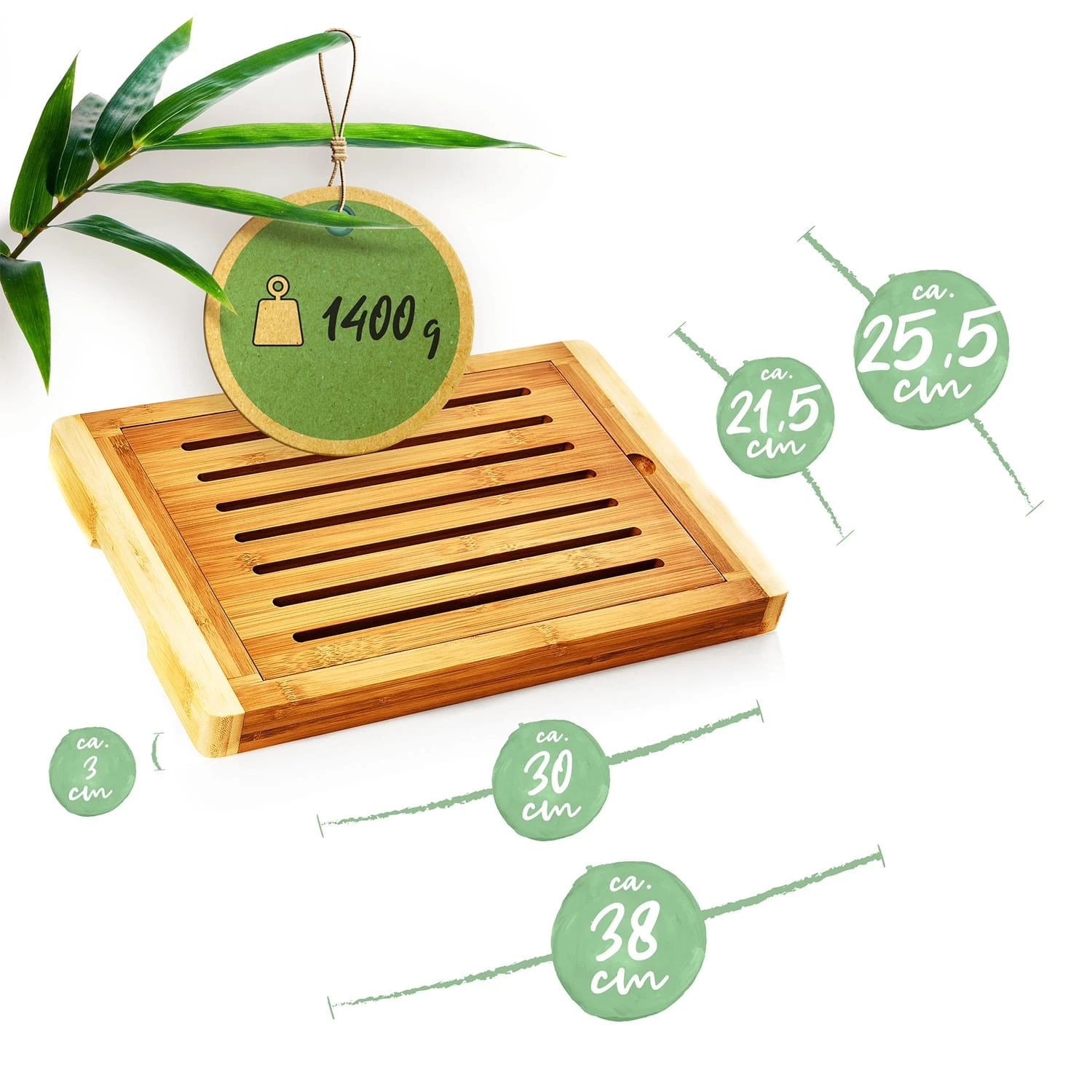 Brotschneidebrett mit Krümelfach Bambus 38 x 3 x 25,5 cm (BxHxT) recycelbar Brotschneidebrett Mit Krümelfach Bambus 38 X 3 X 25,5 Cm (BxHxT) Recycelbar -Klarstein Verkaufs 10038056 yy 0008 logo