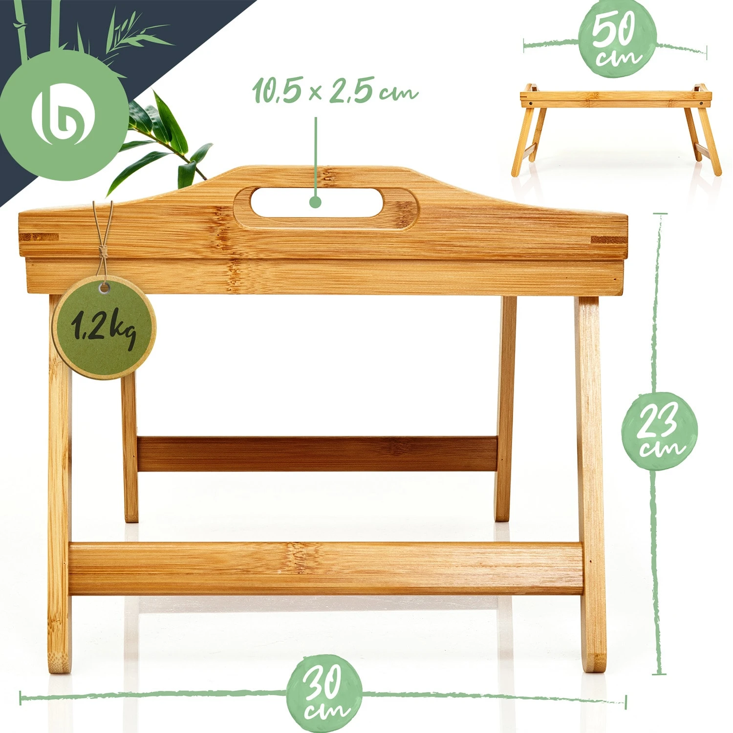 Serviertablett multifunktional 50 x 23 x 30 cm klappbare Beine Bambus Serviertablett Multifunktional 50 X 23 X 30 Cm Klappbare Beine Bambus -Klarstein Verkaufs 10038061 yy 0006 logo