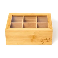 Teebox 6 Fächer 90 Teebeutel Kunststoff-Sichtfenster Bambus -Klarstein Verkaufs 10038069 yy 0004 logo