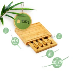 Käsebrett Mit Messerfach 25,2x3x19,5 Cm 4 Spezialmesser Pflegeleicht -Klarstein Verkaufs 10038079 yy 0007 logo