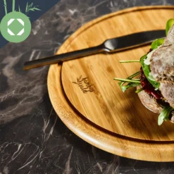 3er-Set Bambus-Frühstücksbrett Rund 25 X 1,6 X Cm (ØxH) Pflegeleicht -Klarstein Verkaufs 10038082 yy 0005 logo