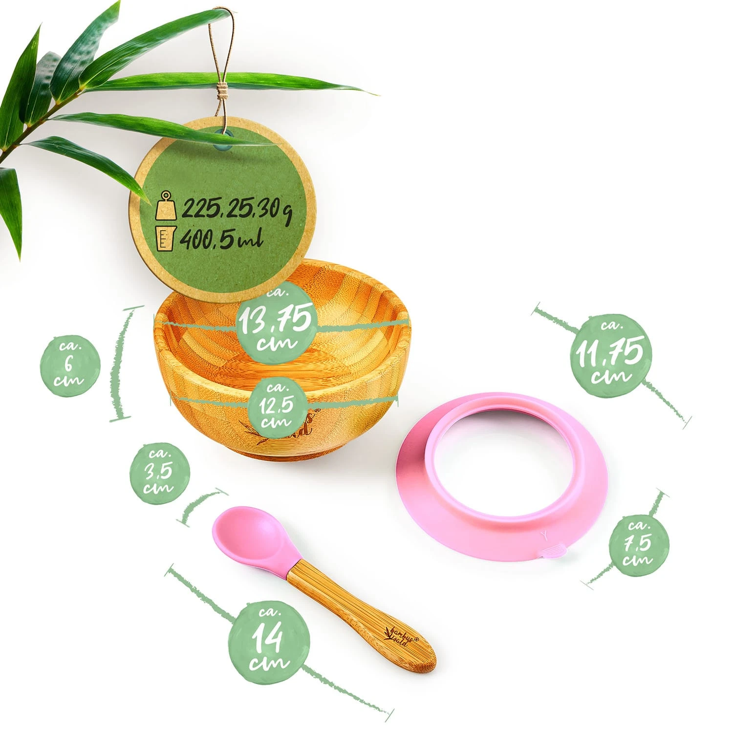 Kindergeschirr mit Bambusschale und Löffel 400 ml inkl. Saugnapf Ø: 13,7 cm Kindergeschirr Mit Bambusschale Und Löffel 400 Ml Inkl. Saugnapf Ø: 13,7 Cm -Klarstein Verkaufs 10038085 yy 0006 logo