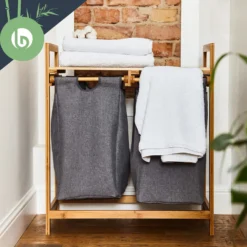 Wäschestation 2 Herausnehmbare Säcke Bambus Baumwolle -Klarstein Verkaufs 10038102 yy 0006 logo