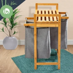 Wäschestation 2 Herausnehmbare Säcke Bambus Baumwolle -Klarstein Verkaufs 10038102 yy 0007 logo