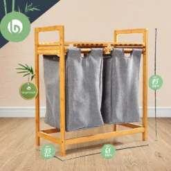 Wäschestation 2 Herausnehmbare Säcke Bambus Baumwolle -Klarstein Verkaufs 10038102 yy 0008 logo