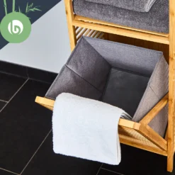 2-in-1 Standregal 2 Ablagefächer Herausnehmbarer Korb Bambus Baumwolle -Klarstein Verkaufs 10038135 yy 0004 logo