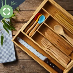 Besteckkasten 5-7 Fächer Max. 40 X 5 X 35,5 Cm Bambus 4 Besteckkasten 5-7 Fächer Max. 40 X 5 X 35,5 Cm Bambus -Klarstein Verkaufs 10038140 yy 0005 logo