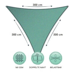 Dreieckiges Sonnensegel 3x3x3 M Befestigungsringe PE Luftdurchlässig -Klarstein Verkaufs 10038147 de 0006 logo