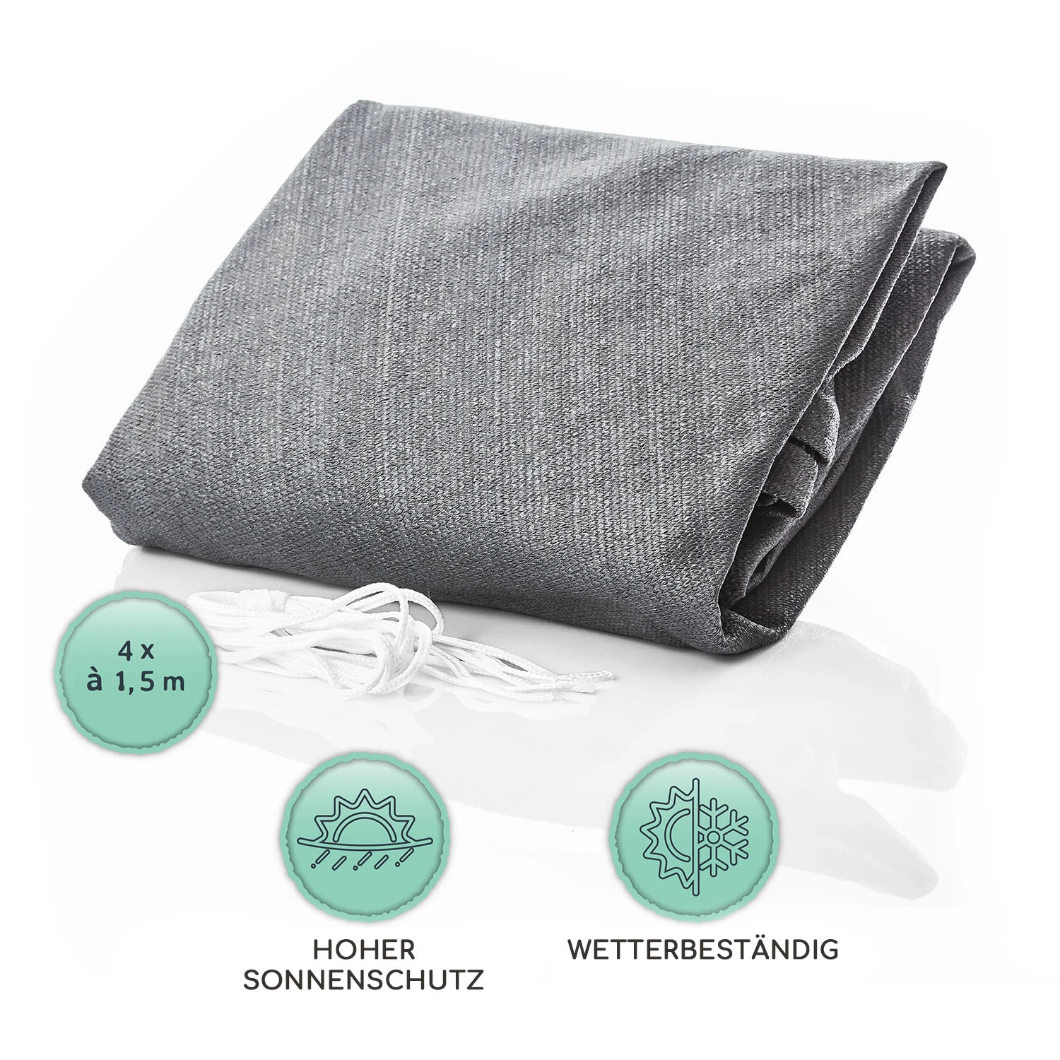 rechteckiges Sonnensegel 5x7 m mit Befestigungsringen Polyester luftdurchlässig Rechteckiges Sonnensegel 5x7 M Mit Befestigungsringen Polyester Luftdurchlässig -Klarstein Verkaufs 10038166 de 0005 logo