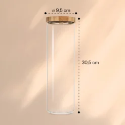 Stapelglas Mit Bambusdeckel 1700 Ml Stapelbar Luftdicht -Klarstein Verkaufs 10038240 yy 0006 logo