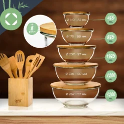 Glasschüssel 2200 Ml Bambusdeckel Verschließbar BPA-frei Größe L -Klarstein Verkaufs 10038270 yy 0008 logo