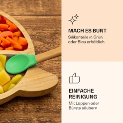 Kindergeschirr Bambusteller & Löffel 250 Ml Inkl. Saugnapf 18 X 18 Cm -Klarstein Verkaufs 10038285 de 0005 logo