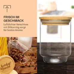 Gewürzgläser Bambusdeckel 10 Stück Je 150 Ml Luftdicht Stapelbar -Klarstein Verkaufs 10038311 de 0003 logo