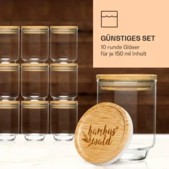 Gewürzgläser Bambusdeckel 10 Stück Je 150 Ml Luftdicht Stapelbar -Klarstein Verkaufs 10038311 de 0004 logo
