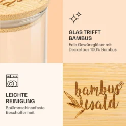 Gewürzgläser Bambusdeckel 10 Stück Je 150 Ml Luftdicht Stapelbar -Klarstein Verkaufs 10038311 de 0005 logo