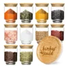 Gewürzgläser Bambusdeckel 10 Stück Je 150 Ml Luftdicht Stapelbar