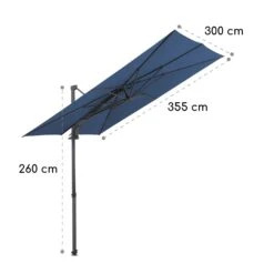 Saint-Tropez Ampelschirm 3-Achsen-Rotation 360° Drehbar 3 X 3,55 M UV-Schutz 50+ -Klarstein Verkaufs 10038319 yy 0007 logo