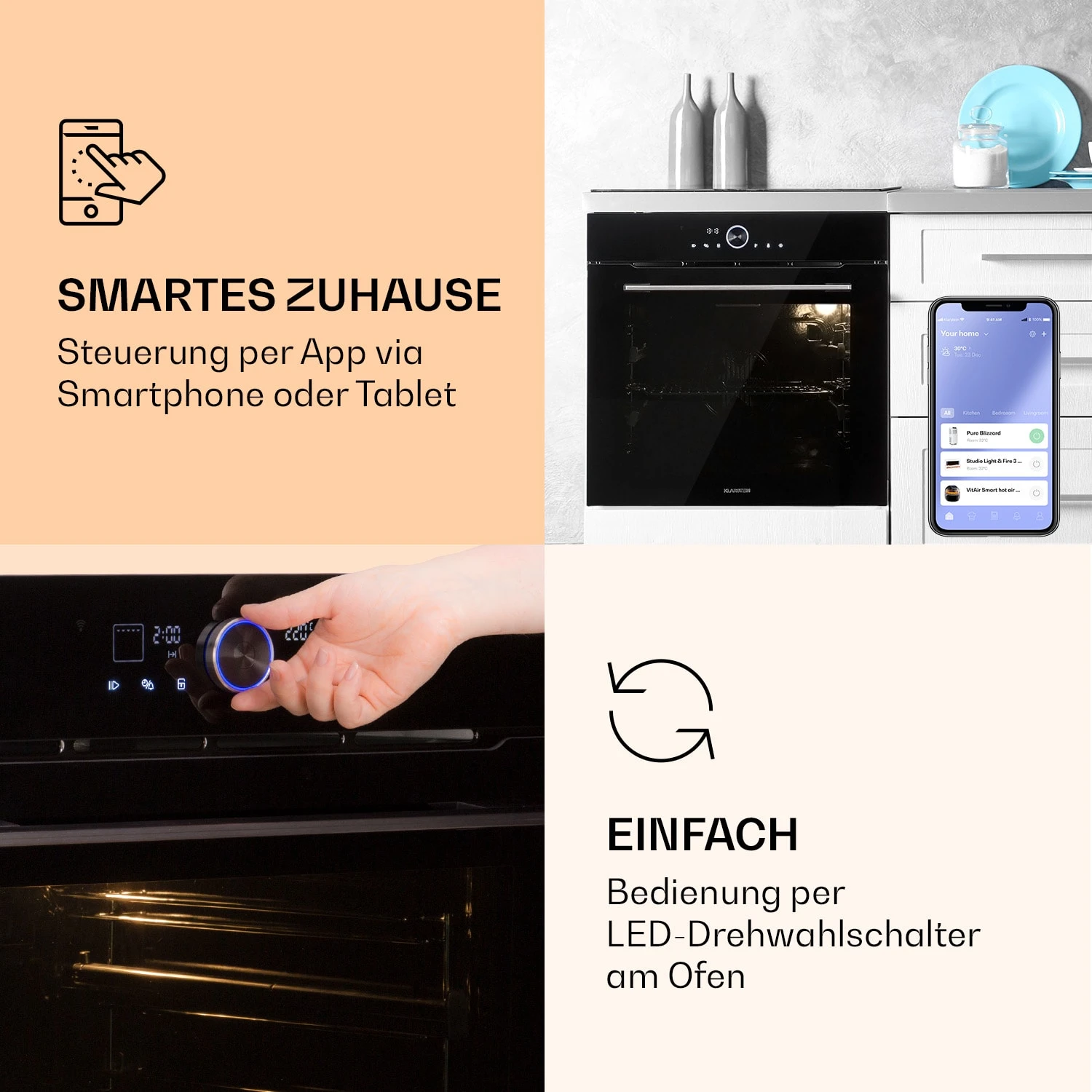 Illuminosa Smart Einbaubackofen 2800W 11 Funktionen App-Steuerung Illuminosa Smart Einbaubackofen 2800W 11 Funktionen App-Steuerung -Klarstein Verkaufs 10038335 de 0003 logo