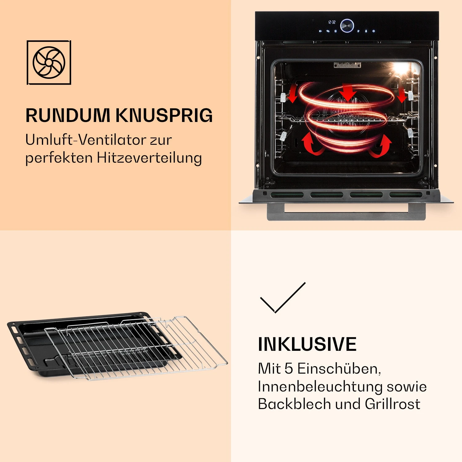 Illuminosa Smart Einbaubackofen 2800W 11 Funktionen App-Steuerung Illuminosa Smart Einbaubackofen 2800W 11 Funktionen App-Steuerung -Klarstein Verkaufs 10038335 de 0006 logo