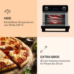AeroVital Jumbo 3-in-1 Heißluftfritteuse Toaster Dörrautomat 1550 W 18 Liter -Klarstein Verkaufs 10038339 de 0004 logo