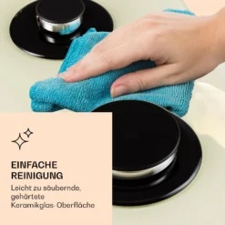 Victoria Domino Gaskochfeld 2-flammig Sabaf-Brenner Glaskeramik Retro-Look 6 Victoria Domino Gaskochfeld 2-flammig Sabaf-Brenner Glaskeramik Retro-Look -Klarstein Verkaufs 10038375 de 0007 logo