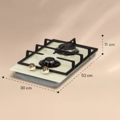 Victoria Domino Gaskochfeld 2-flammig Sabaf-Brenner Glaskeramik Retro-Look 7 Victoria Domino Gaskochfeld 2-flammig Sabaf-Brenner Glaskeramik Retro-Look -Klarstein Verkaufs 10038375 yy 0008 logo