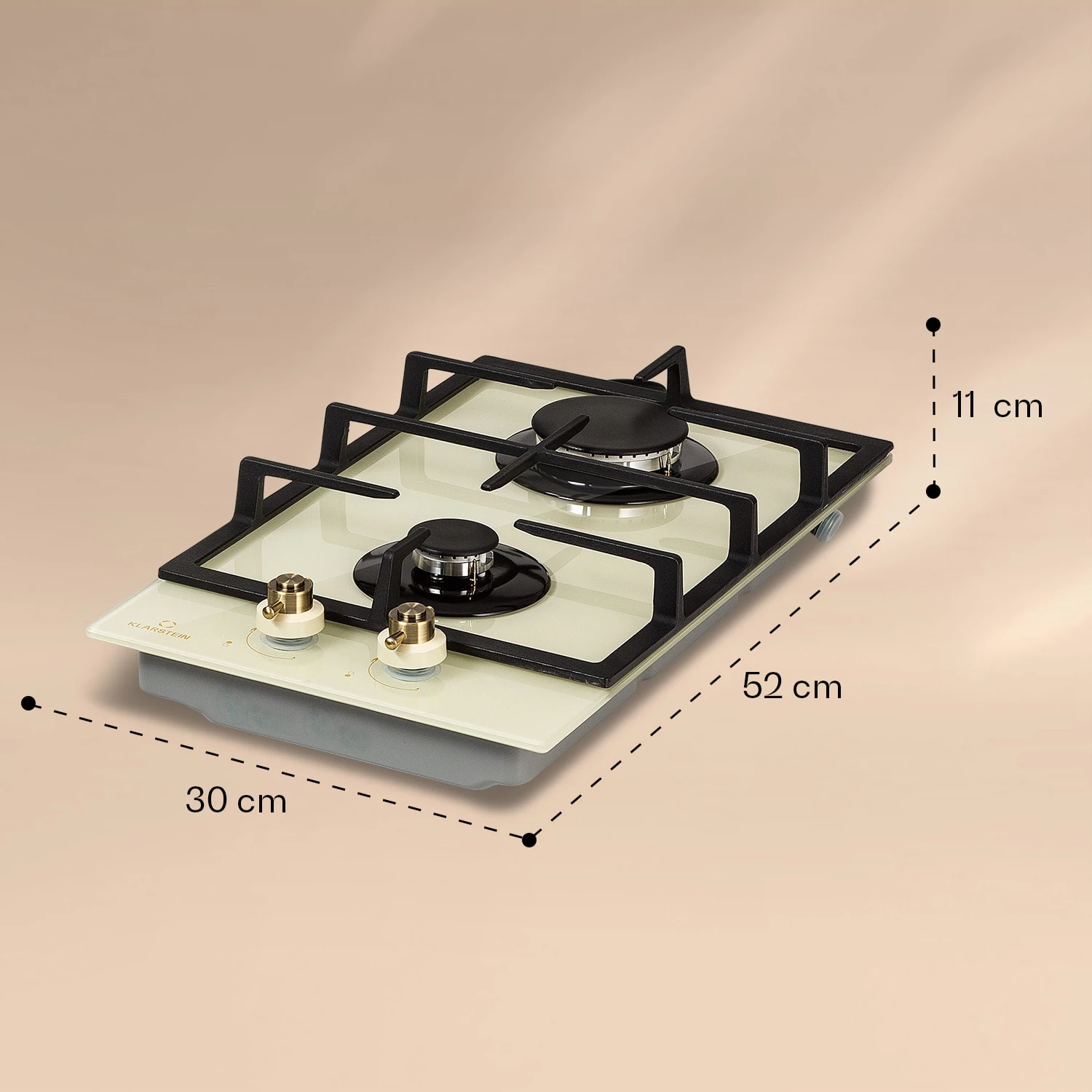 Victoria Domino Gaskochfeld 2-flammig Sabaf-Brenner Glaskeramik Retro-Look Victoria Domino Gaskochfeld 2-flammig Sabaf-Brenner Glaskeramik Retro-Look -Klarstein Verkaufs 10038375 yy 0008 logo