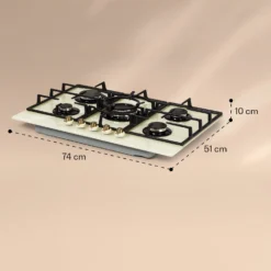 Victoria 5 Gaskochfeld 5-flammig Sabaf-Brenner Glaskeramik Retro-Look -Klarstein Verkaufs 10038377 yy 0008 logo