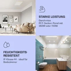 Wondersky Decken-Infrarotheizstrahler 700W 60 X 6 X 120 Cm (BxHxT) IP44 4 Wondersky Decken-Infrarotheizstrahler 700W 60 X 6 X 120 Cm (BxHxT) IP44 -Klarstein Verkaufs 10038380 de 0005 logo