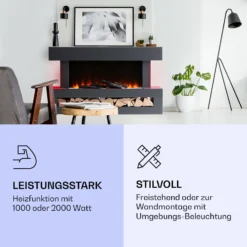 Studio Light & Fire 3 Smart Kamin 1000/2000W MDF WiFi-Steuerung 2 Studio Light & Fire 3 Smart Kamin 1000/2000W MDF WiFi-Steuerung -Klarstein Verkaufs 10038384 de 0003 logo