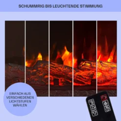 Studio Light & Fire 3 Smart Kamin 1000/2000W MDF WiFi-Steuerung 7 Studio Light & Fire 3 Smart Kamin 1000/2000W MDF WiFi-Steuerung -Klarstein Verkaufs 10038384 de 0008 usp