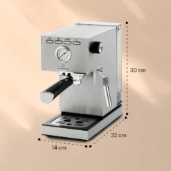 Pausa Espressomaker 1350 Watt 20 Bar Druck Wassertank: 1,4 Liter Edelstahl -Klarstein Verkaufs 10038393 yy 0008 logo