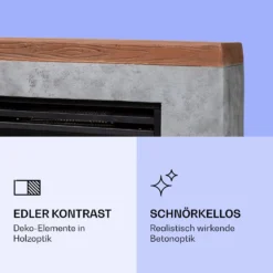 Fort Rock Elektrokamin 1800 W Heizfunktion 10 Bis 30 °C Fernbedienung -Klarstein Verkaufs 10038396 de 0003 logo