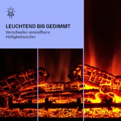 Fort Rock Elektrokamin 1800 W Heizfunktion 10 Bis 30 °C Fernbedienung -Klarstein Verkaufs 10038396 de 0005 logo