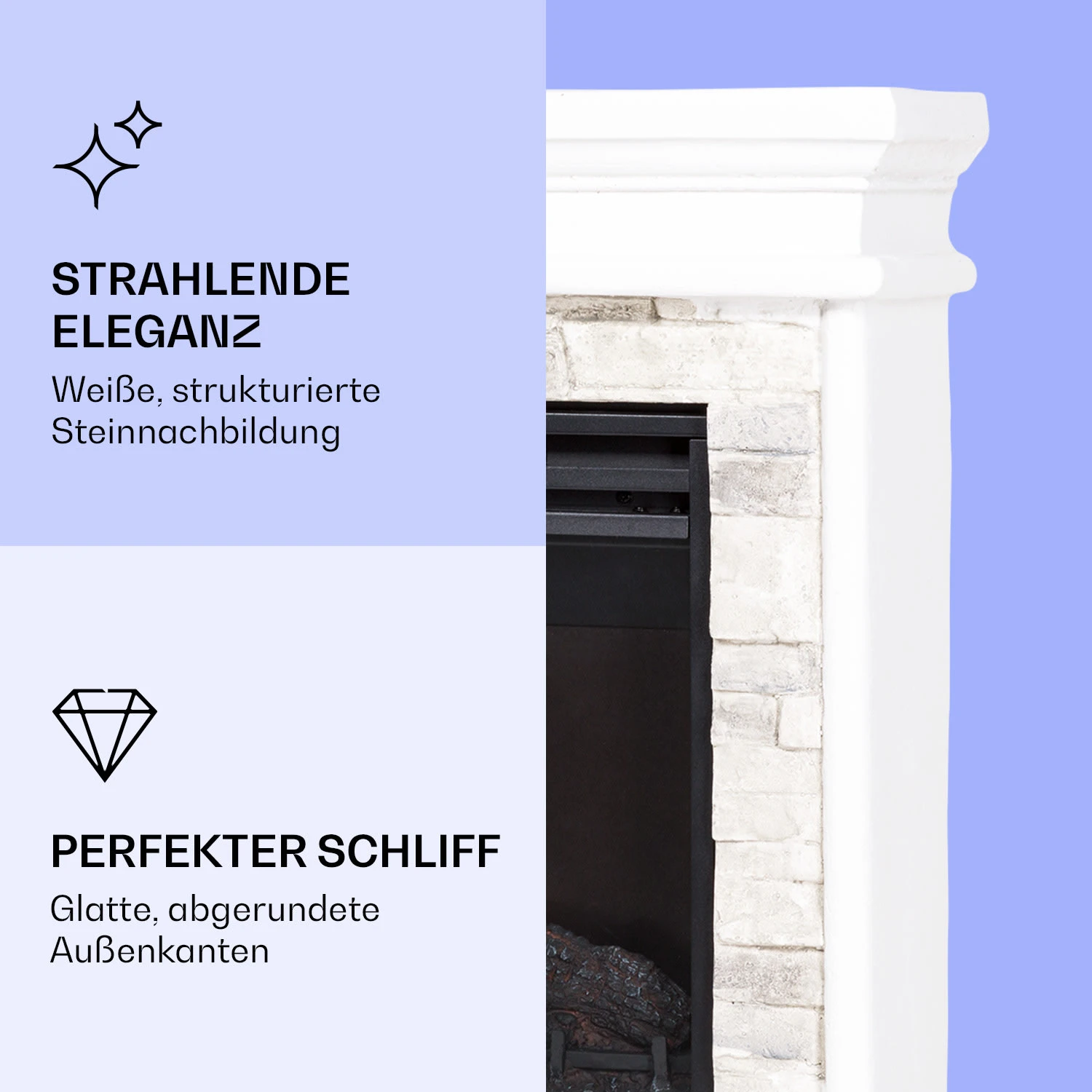 Nevis Peak Elektrischer Kamin 1800 W Heizfunktion 10 bis 30 °C Fernbedienung Nevis Peak Elektrischer Kamin 1800 W Heizfunktion 10 Bis 30 °C Fernbedienung -Klarstein Verkaufs 10038399 de 0003 logo