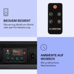 Nevis Peak Elektrischer Kamin 1800 W Heizfunktion 10 Bis 30 °C Fernbedienung 5 Nevis Peak Elektrischer Kamin 1800 W Heizfunktion 10 Bis 30 °C Fernbedienung -Klarstein Verkaufs 10038399 de 0006 logo