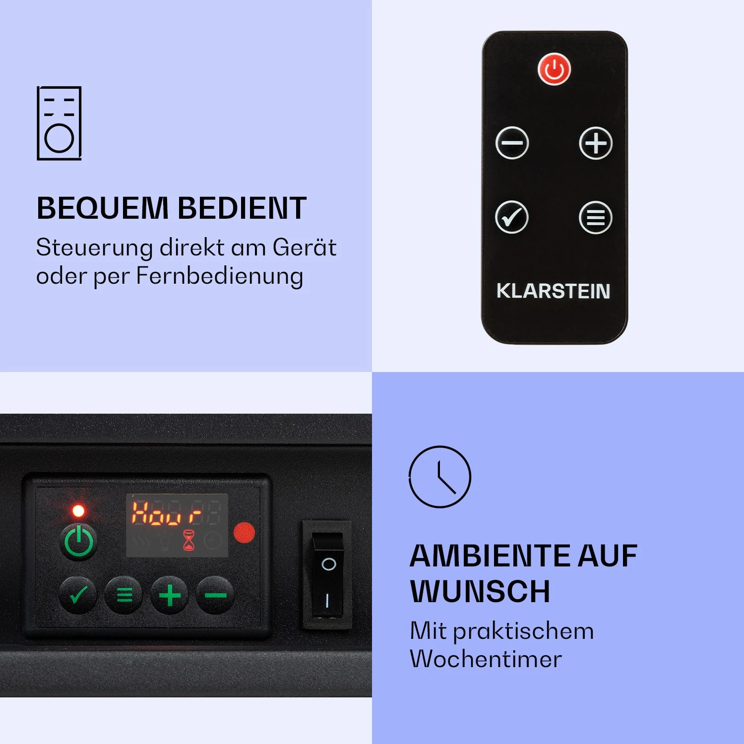 Nevis Peak Elektrischer Kamin 1800 W Heizfunktion 10 bis 30 °C Fernbedienung Nevis Peak Elektrischer Kamin 1800 W Heizfunktion 10 Bis 30 °C Fernbedienung -Klarstein Verkaufs 10038399 de 0006 logo