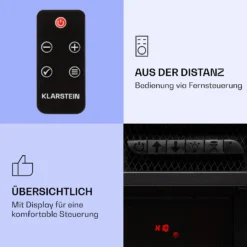 Studio 10 Arc Elektrokamin 1800 W LED-Flammen Heizlüfter Fernbedienung 2 Studio 10 Arc Elektrokamin 1800 W LED-Flammen Heizlüfter Fernbedienung -Klarstein Verkaufs 10038402 de 0003 logo