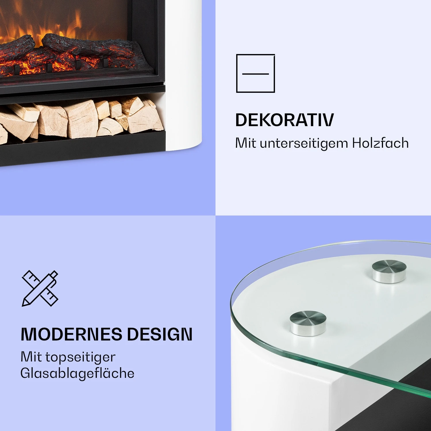 Studio 10 Arc Elektrokamin 1800 W LED-Flammen Heizlüfter Fernbedienung Studio 10 Arc Elektrokamin 1800 W LED-Flammen Heizlüfter Fernbedienung -Klarstein Verkaufs 10038402 de 0005 logo