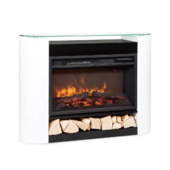 Studio 10 Arc Elektrokamin 1800 W LED-Flammen Heizlüfter Fernbedienung