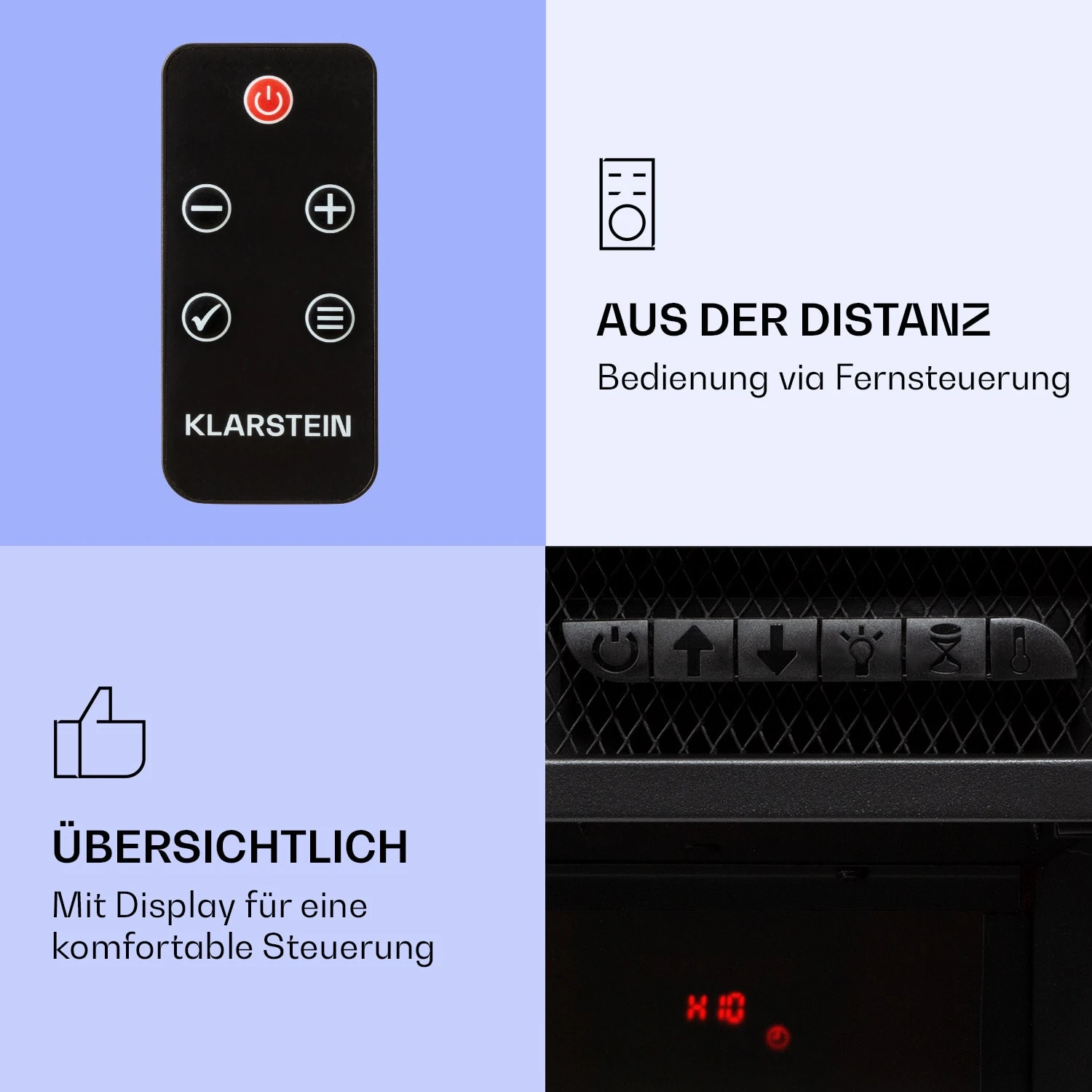 Studio 10 Arc Elektrokamin 1800 W LED-Flammen Heizlüfter Fernbedienung Studio 10 Arc Elektrokamin 1800 W LED-Flammen Heizlüfter Fernbedienung -Klarstein Verkaufs 10038403 de 0003 logo