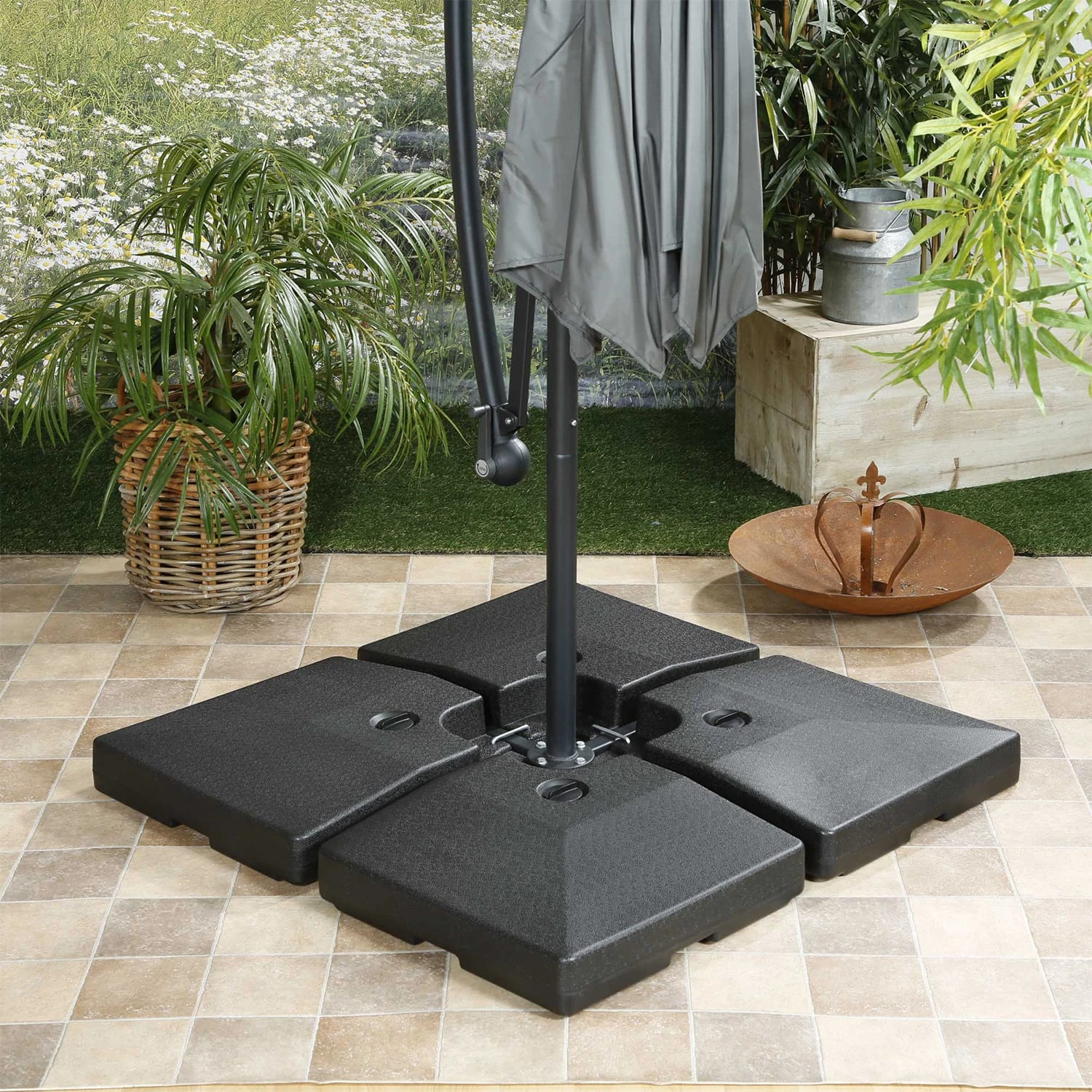 Limousin Sonnenschirmständer-Gewichte 140 kg Leergewichte 4er-Set Limousin Sonnenschirmständer-Gewichte 140 Kg Leergewichte 4er-Set -Klarstein Verkaufs 10038527 yy 0002 logo