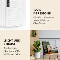 Hasselt Blumentopf Polystone Pflanzenfreundlich Handgemacht 3D-Optik 2 Hasselt Blumentopf Polystone Pflanzenfreundlich Handgemacht 3D-Optik -Klarstein Verkaufs 10038547 de 0003 usp