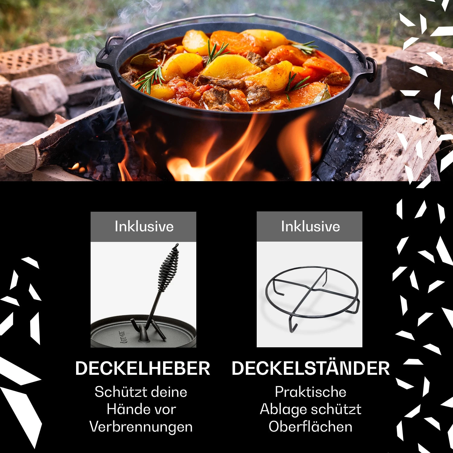Galloway Dutch Oven 12.0 BBQ-Topf Gusseisen Größe XL / 12 qt Galloway Dutch Oven 12.0 BBQ-Topf Gusseisen Größe XL / 12 Qt -Klarstein Verkaufs 10038583 de 0002 usp