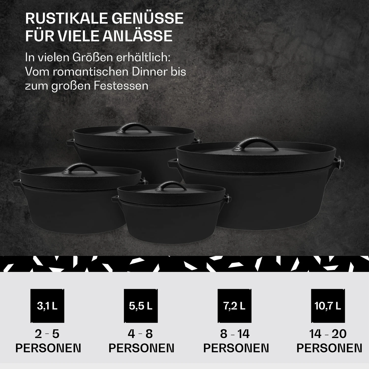 Galloway Dutch Oven 12.0 BBQ-Topf Gusseisen Größe XL / 12 qt Galloway Dutch Oven 12.0 BBQ-Topf Gusseisen Größe XL / 12 Qt -Klarstein Verkaufs 10038583 de 0006 usp