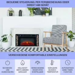 Saint Helens Elektrokamin 1900 W LED-Technik Fernbedienung 5 Saint Helens Elektrokamin 1900 W LED-Technik Fernbedienung -Klarstein Verkaufs 10038615 de 0006 usp